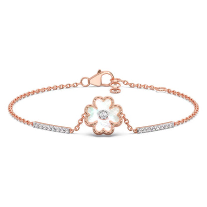 55 MM Moissanite Strung Clover Diamond Chain Bra – VVS Luxury Body Jewelry for Women in Yellow, Rose & White Gold Finishes