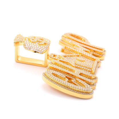 🔷 ICECARTEL Exclusive “CHAMP” Custom Moissanite Pendant – Iced Out Diamond-Look Hip Hop Necklace Jewelry for Men & Women