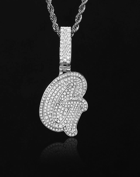 MW Lavish VVS Moissanite Custom G Alphabet Pendant 925 Sterling Silver Hip Hop MW_P1005