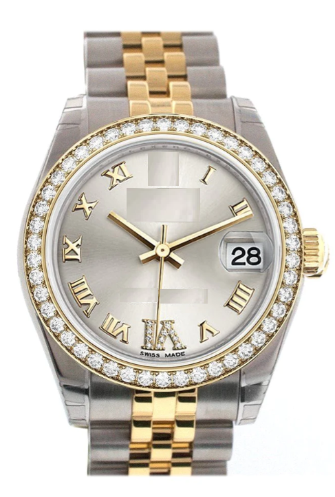 MW  Lavish Roman Dial Iced Out VVS Moissanite Stainless Steel  Diamond Hip Hop Bust Down Watch  Studded Watch Automatic Movement Watch Fully Iced out Watch MW_R1004