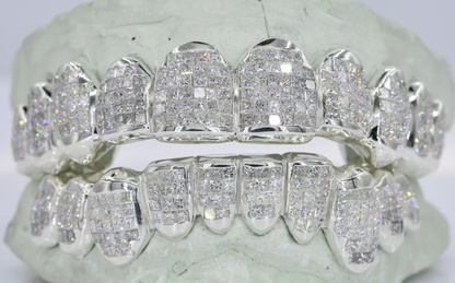 MW Premium VVS Moissanite 925 Sterling Silver Gold Plated Grillz Hip Hop Bust MW_G1001