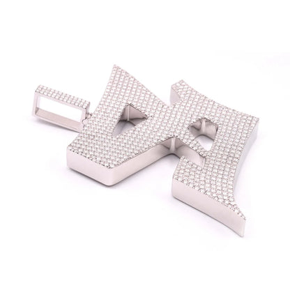 “S” Custom Moissanite Letter Pendant – Iced Out Diamond-Look Initial Necklace for Men & Women in Yellow Gold, Rose Gold, White Gold, or 925 Silver