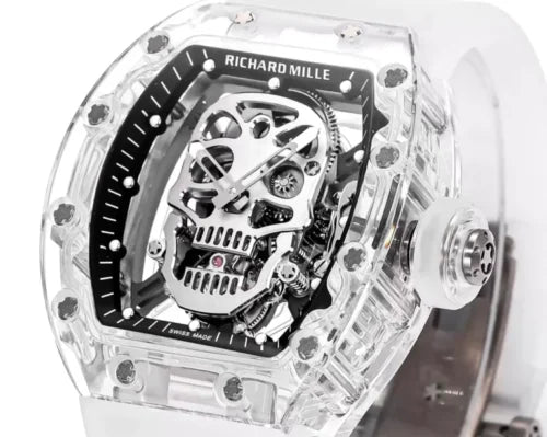 "Richa Mille RM052 Skull 43mm Carbon Case Men’s Watch – Swiss ETA Manual Movement 1:1 Super Clone Luxury Replica"