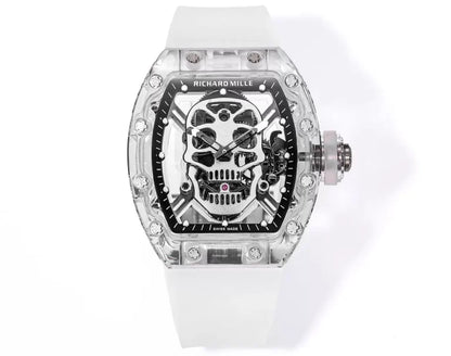 "Richa Mille RM052 Skull 43mm Carbon Case Men’s Watch – Swiss ETA Manual Movement 1:1 Super Clone Luxury Replica"
