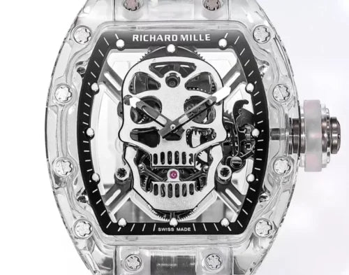 "Richa Mille RM052 Skull 43mm Carbon Case Men’s Watch – Swiss ETA Manual Movement 1:1 Super Clone Luxury Replica"