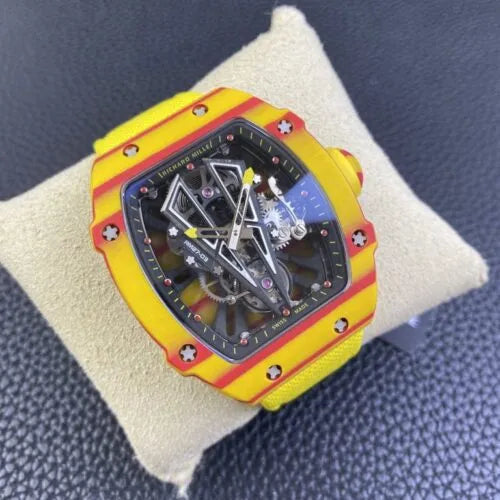 "Rich Mille RM27-03 Tourbillon 44mm Full Carbon Case Watch – Swiss ETA Manual Winding Movement 1:1 Super Clone Luxury Replica"