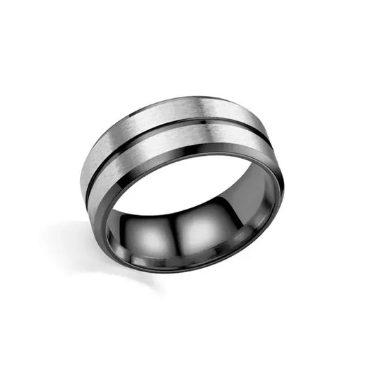 "Artificial Eclipse Black Band Ring for Men | Matte Finish Adjustable Fashion Jewelry"