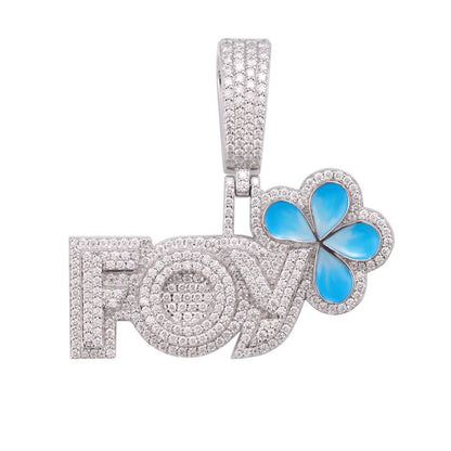 “FOY” Custom Moissanite Pendant – Iced Out Diamond-Look Personalized Hip Hop Necklace Jewelry for Men & Women