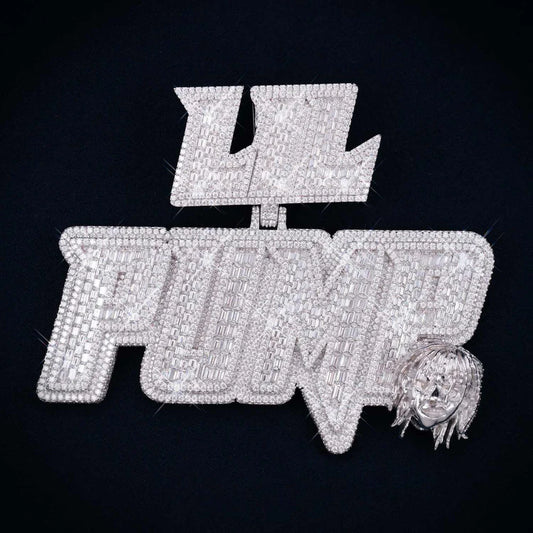 "‘LIL PUMP’ Custom Moissanite Pendant – Iced Out Diamond-Look Hip Hop Necklace Jewelry