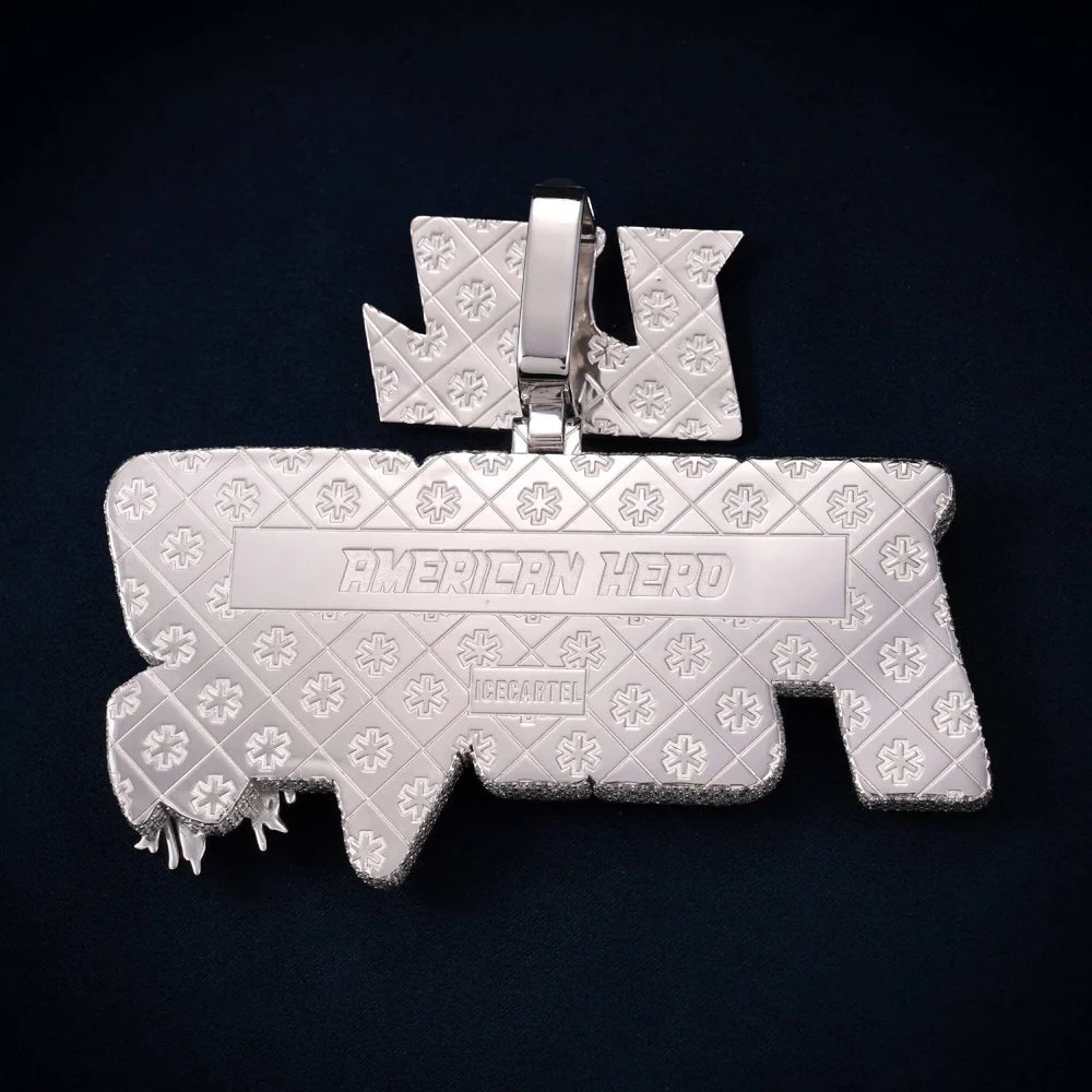 "‘LIL PUMP’ Custom Moissanite Pendant – Iced Out Diamond-Look Hip Hop Necklace Jewelry