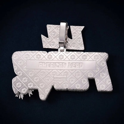"‘LIL PUMP’ Custom Moissanite Pendant – Iced Out Diamond-Look Hip Hop Necklace Jewelry