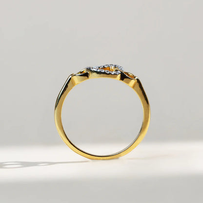 Open Circle Moissanite or Natural Diamond Ring – 925 Sterling Silver Minimalist Stackable Link Ring | Promise or Anniversary Gift for Her