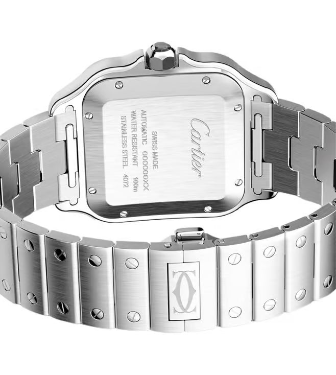 "Car Santos de Cartier Medium Model 35.1mm Gray Dial Stainless Steel Luxury Watch – Swiss ETA Automatic Movement 1:1 Super Clone Replica"