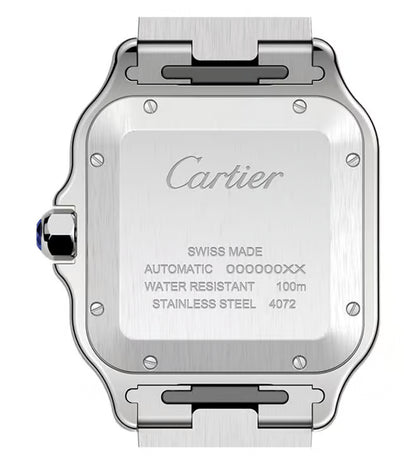"Car Santos de Cartier Medium Model 35.1mm Gray Dial Stainless Steel Luxury Watch – Swiss ETA Automatic Movement 1:1 Super Clone Replica"