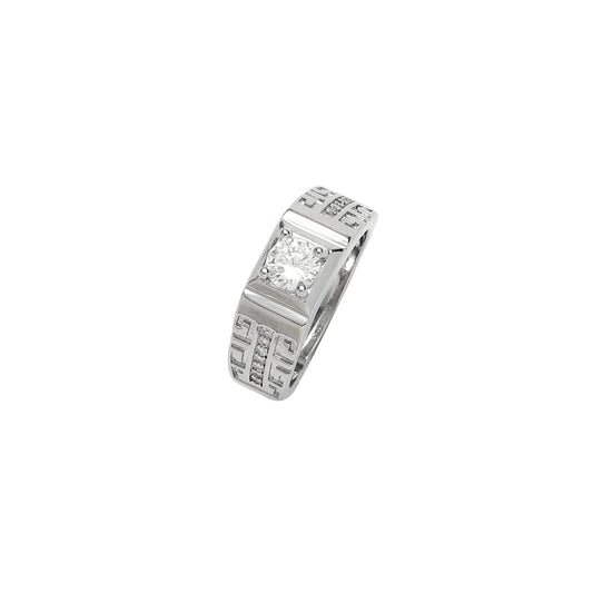 "Artificial Everlasting Solitaire Engagement Ring for Women | Elegant Gold-Plated American Diamond Adjustable Jewelry"