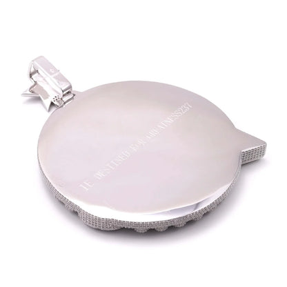 “ESOLO” Custom Moissanite Circle Pendant – Iced Out Diamond-Look Personalized Hip Hop Necklace Jewelry for Men & Women