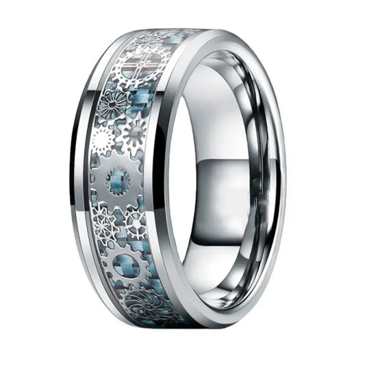 "Artificial Polished Perfection Band Ring for Women | Sleek Gold-Plated Adjustable Fashion Jewelry"