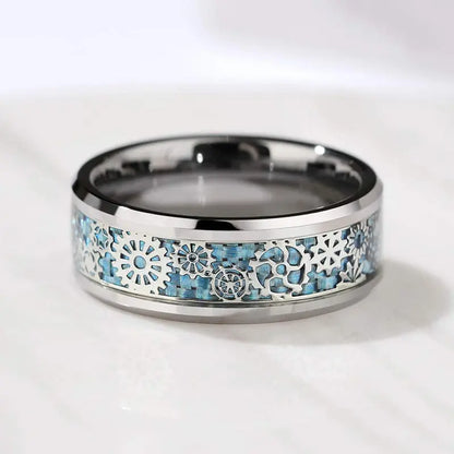 "Artificial Polished Perfection Band Ring for Women | Sleek Gold-Plated Adjustable Fashion Jewelry"
