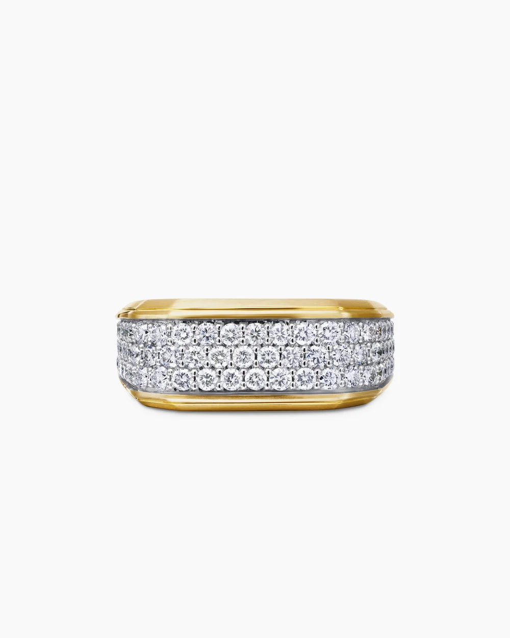 Moissanite Men’s Wedding Band | Gold Diamond Ring for Husband or Dad | Groom Ring | Unique Solid Gold Men’s Ring