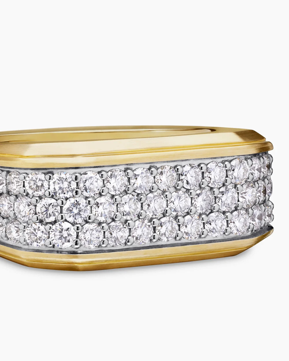 Moissanite Men’s Wedding Band | Gold Diamond Ring for Husband or Dad | Groom Ring | Unique Solid Gold Men’s Ring