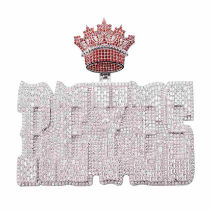 "‘REYES’ Custom Moissanite Pendant – Iced Out Diamond-Look Personalized Hip Hop Necklace Jewelry"