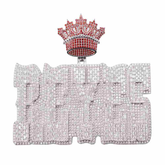 "‘REYES’ Custom Moissanite Pendant – Iced Out Diamond-Look Personalized Hip Hop Necklace Jewelry"