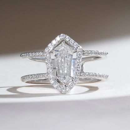 2 Carat Marquise Moissanite Engagement Ring – Victorian Style 925 Sterling Silver Lab-Grown Diamond Look Ring for Women
