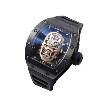 "Richa Mille RM052 Skull 43mm Forged Carbon Men’s Watch – Swiss ETA Manual Movement 1:1 Super Clone Luxury Replica"