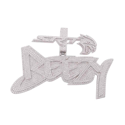 “SRT Breezy” Custom Moissanite Pendant – Iced Out Diamond-Look Personalized Hip Hop Necklace Jewelry