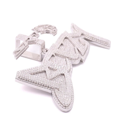 “SRT Breezy” Custom Moissanite Pendant – Iced Out Diamond-Look Personalized Hip Hop Necklace Jewelry