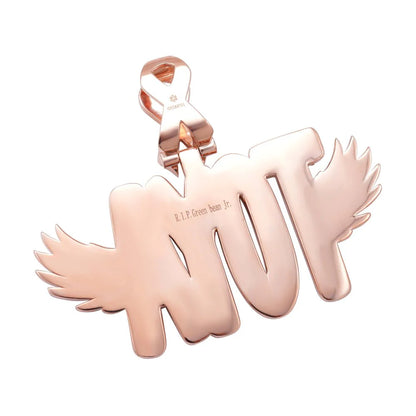 “TOYA” Custom Baguette Moissanite Pendant – Iced Out Personalized Name Necklace in Yellow Gold, Rose Gold, White Gold, or 925 Silver