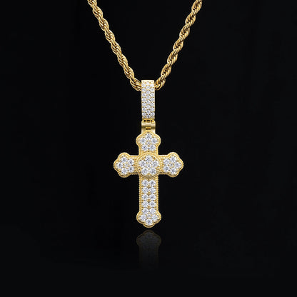 MW Unique VVS Moissanite Custom Orthodox Cross Pendant 925 Sterling Silver Hip Hop MW_P1019