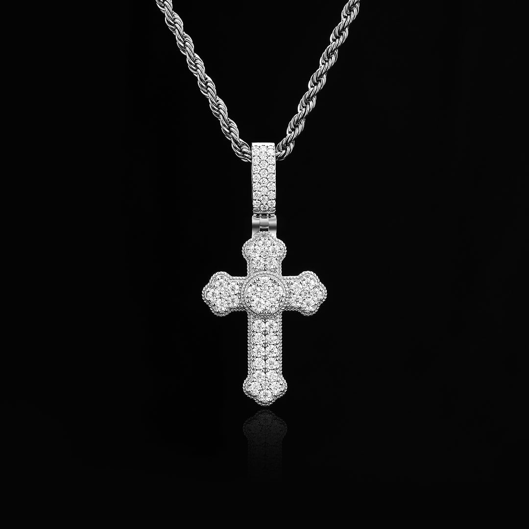 MW Unique VVS Moissanite Custom Orthodox Cross Pendant 925 Sterling Silver Hip Hop MW_P1019