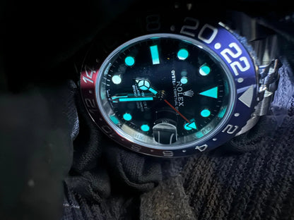 "Ro GMT-Master II 40mm Black Dial Pepsi Bezel 16710 Luxury Watch – Swiss ETA Automatic 1:1 Super Clone Replica"