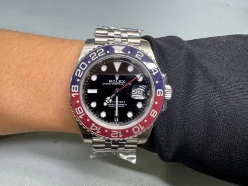 "Ro GMT-Master II 40mm Black Dial Pepsi Bezel 16710 Luxury Watch – Swiss ETA Automatic 1:1 Super Clone Replica"