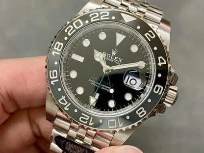 "Ro GMT-Master II 40mm Black Dial Black Bezel Jubilee Bruce Wayne – Swiss ETA Automatic 1:1 Super Clone Replica"