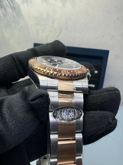 "Ro GMT-Master II 40mm Black Dial Root Beer PR151515 Luxury Watch – Swiss ETA Automatic 1:1 Super Clone Replica"