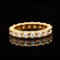 "Eternity Moissanite Ring for Women – Pure 925 Sterling Silver Full Circle Diamond-Look Band"