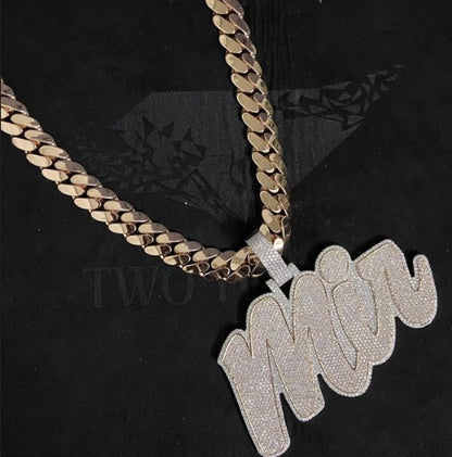 15mm Miami Cuban Link Chain, Iced Lock Box, Men/Women Chain, Cuban Necklace, Available in 925 Sterling Silver/10k Solid Gold