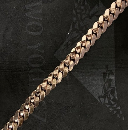 15mm Miami Cuban Link Chain, Iced Lock Box, Men/Women Chain, Cuban Necklace, Available in 925 Sterling Silver/10k Solid Gold