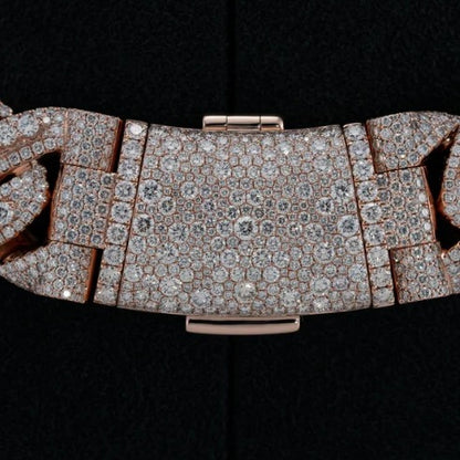 20mm Luxury Cuban Link Chain Necklace with Moissanite Diamonds – 925 Sterling Silver, Passes diamond test