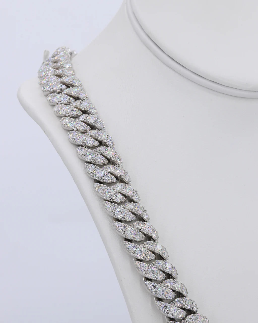 16MM Big Pointer Row VVS Moissanite Cuban Chain 22 Inch