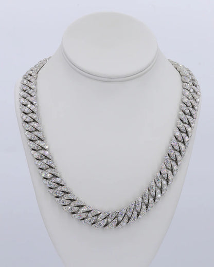 16MM Big Pointer Row VVS Moissanite Cuban Chain 22 Inch