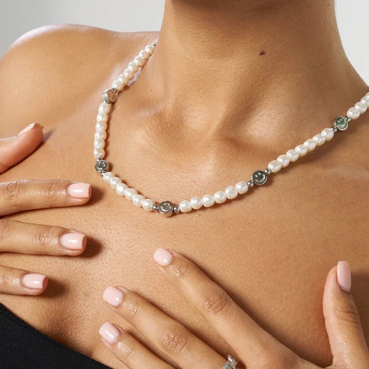 5mm Smiley Face Pearl Necklace