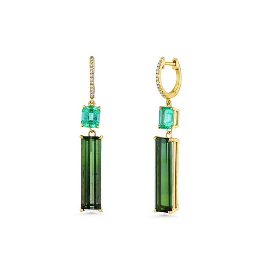 Muzo Emerald &amp; Tourmaline Drops
