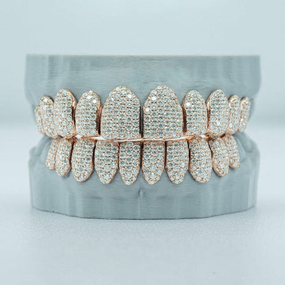 S925 Moissanite Custom Full Bust Down Grillz