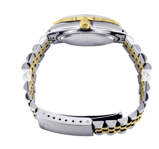 Diamond Gold Rolex Watch For Men 16233 | 36Mm | Blue Dial | Jubilee Band
