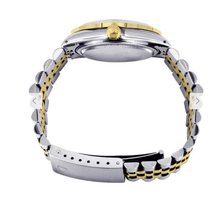 Diamond Gold Rolex Watch For Men 16233 | 36Mm | Blue Dial | Jubilee Band