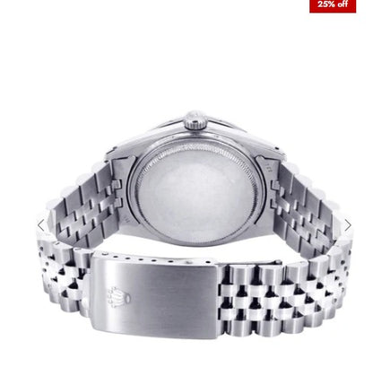 Diamond Mens Rolex Datejust Watch 16200 | 36Mm | White Mother Of Pearl Dial | Jubilee Band