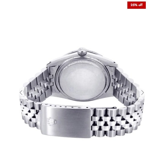 Diamond Mens Rolex Datejust Watch 16200 | 36 MM | Diamond Rolex Textured Jubilee Dial | Jubilee Band